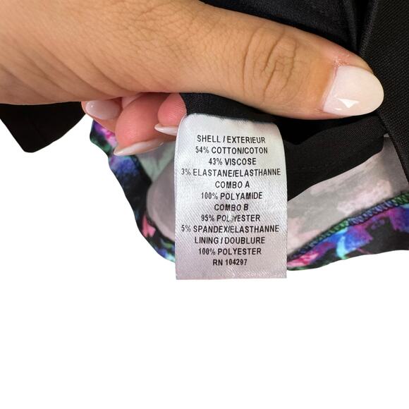 Milly NWT Surfer Mesh Colorful Watercolor Floral Top - Picture 10 of 11